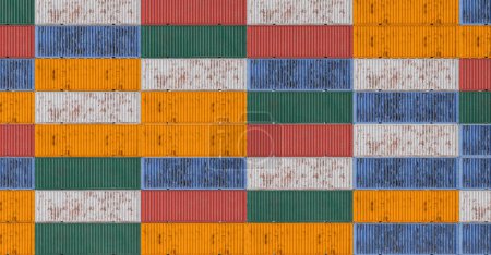 Photo for Stack of container background texture - Royalty Free Image