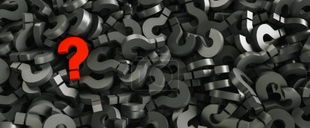 Photo for Black and red question marks background - Royalty Free Image