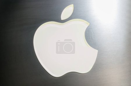 Photo for COLOGNE, GERMANY OCTOBER, 2017: Apple sign on the Apple store. Apple Inc. is an American multinational technology company in Cupertino, California - Royalty Free Image