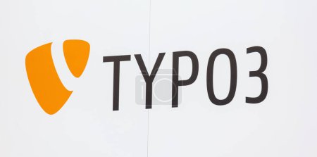 Photo for BERLIN, GERMANY JULY 2019:  Typo 3 logo. Typo 3 is the most widely used Enterprise Content Management System with no License Cost. - Royalty Free Image