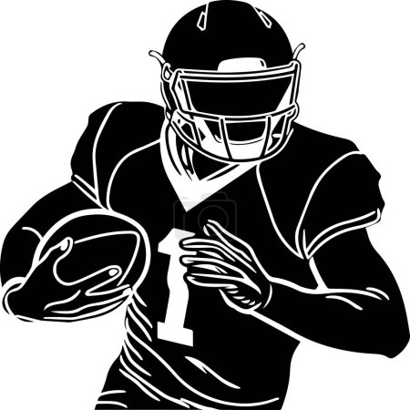 Foto de Ilustración vectorial de un jugador de fútbol americano - Imagen libre de derechos