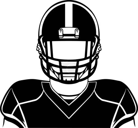 Illustration for Vector illustration of an American football player - Royalty Free Image