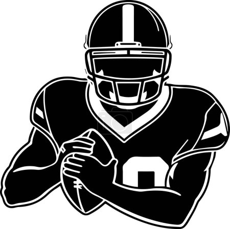 Illustration for Vector illustration of an American football player - Royalty Free Image