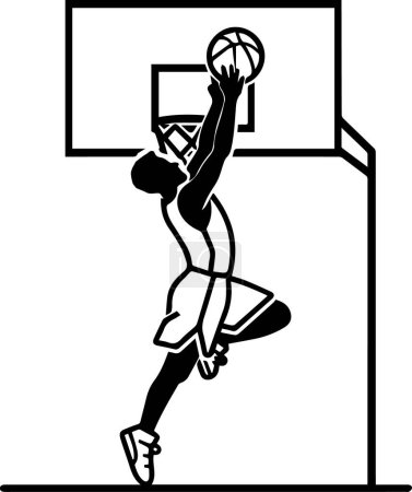 Foto de Vector ilustración de un jugador de baloncesto - Imagen libre de derechos