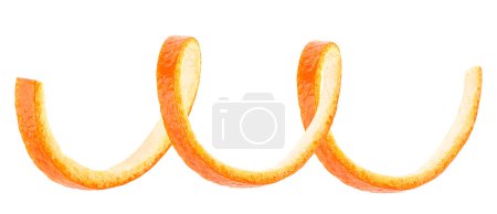 Téléchargez les photos : Peau d'orange spiralée isolée sur un fond blanc. Tourbillon de peau d'orange. - en image libre de droit
