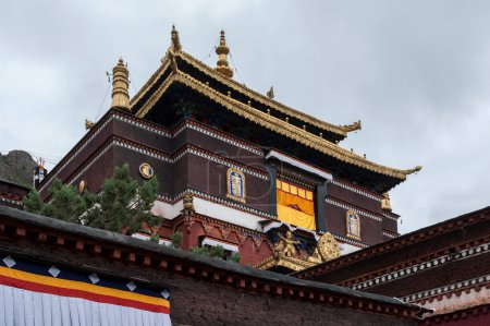 Photo for The Tashilhunpo Monastery and its golden roof in Shigatse Tibet China - Royalty Free Image