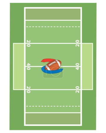 Illustration for Flag football playing field - Royalty Free Image