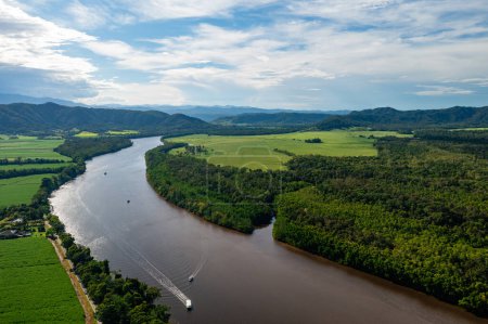 Téléchargez les photos : La rivière Daintree dans le Queensland tropical extrême nord, Australie - en image libre de droit