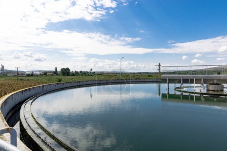 Waste water - sewage treatment plant purification station