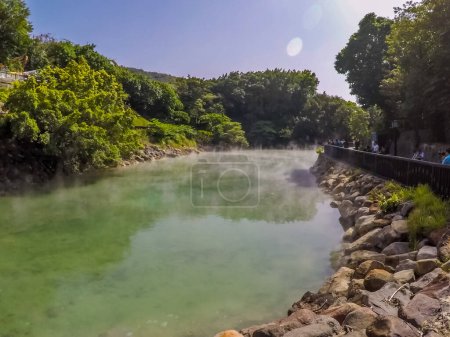 Téléchargez les photos : Beitou Thermal Valley, source thermale naturelle taïwanaise très connue située dans le district de Beitou, Taipei, Taïwan - en image libre de droit