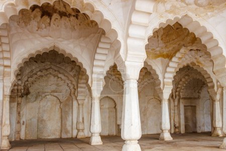 Téléchargez les photos : Intérieur de la mosquée à l'intérieur du Bibi Ka Maqbara, Aurangabad, Maharashtra, Inde, Asie - en image libre de droit