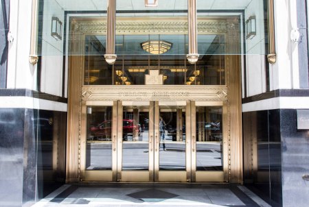 Fassade des Art Deco Fuller Gebäudes in Manhattan, New York City, Vereinigte Staaten von Amerika