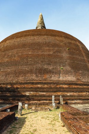 Photo for Exterior of the Rankoth Vehera, the largest Buddhist stupa at the ruins of the ancient kingdom capital in Polonnaruwa, Sri Lanka, Asia - Royalty Free Image