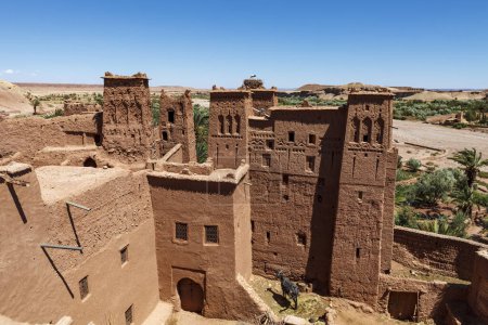 Foto de Exterior de Ait Ben Haddou, un pueblo fortificado en el centro de Marruecos, norte de África - Imagen libre de derechos