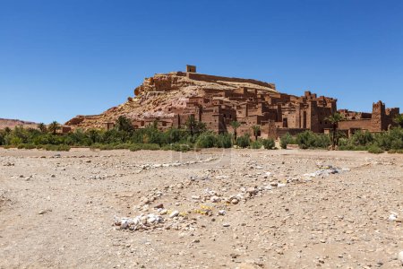 Foto de Exterior de Ait Ben Haddou, un pueblo fortificado en el centro de Marruecos, norte de África - Imagen libre de derechos