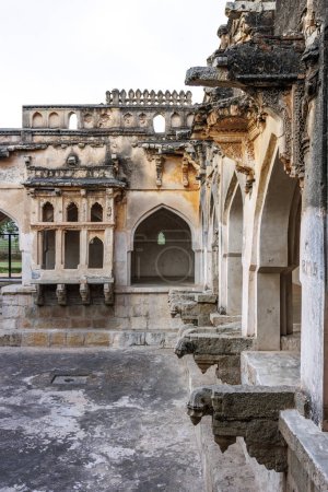 Photo for Interior of Queen's Bath in Hampi, Karnataka, India, Asia - Royalty Free Image