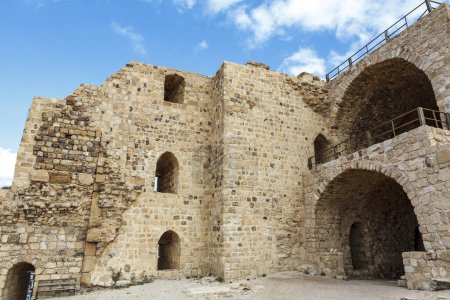 Téléchargez les photos : Extérieur du château de Kerak à Al-Karak, Jordanie, Moyen-Orient - en image libre de droit