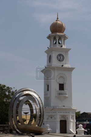 La torre del reloj Jubileo (Queen Victoria Memorial Clock Tower) en George Town, Penang, Malasia, Asia
