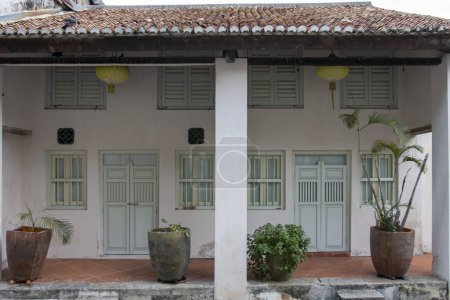 Chinese merchant house in the old disrict of George Town, Penang, Malaysia, Asia