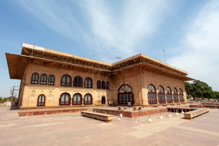 Facade of the Gopal Bhawan, Deeg palace, Deeg, Rajasthan, India, Asia