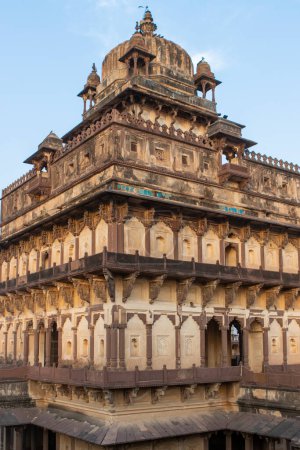 Exterior of the Datia Palace (Bir Singh Palace) in Datia, Madhya Pradesh, India, Asia