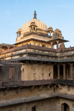 Exterior of the Datia Palace (Bir Singh Palace) in Datia, Madhya Pradesh, India, Asia