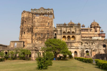 Exterior of the Jahangir Mahal, Orchha Fort, Orchha, Niwara, Madhya Pradesh, India, Asia