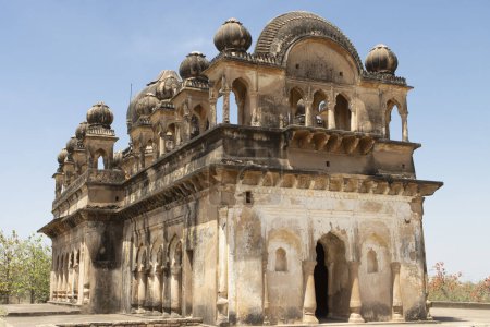 Fassade des Venkat Bihari Tempels in Kalinjar Fort, Kalinjar, Distrikt Banda, Uttar Pradesh, Indien, Asien