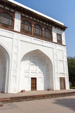 Außenansicht des Naubat Khana (Trommelhaus) im Roten Fort in Delhi, Indien, Asien
