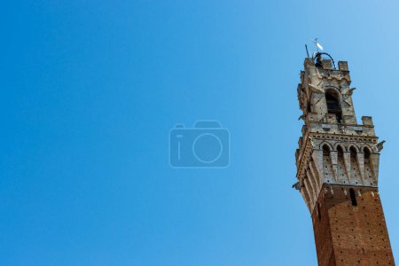 Foto de Fachada del ayuntamiento (en italiano: Palazzo Comunale o Palazzo Pubblico) en Siena, Toscana, Italia, Europa - Imagen libre de derechos