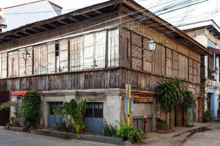 Téléchargez les photos : Ancien bâtiment dans le centre historique de Vigan, un site du patrimoine mondial de l'Unesco aux Philippines, en Asie - en image libre de droit