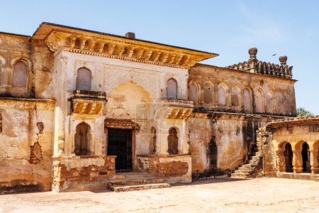 Fassade des Raja Aman Singh Palastes, Kalinjar Fort, Uttar Pradesh, Indien, Asien