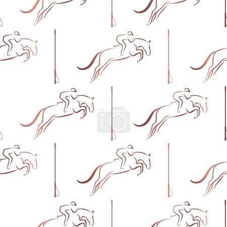 Horse seamless vector pattern