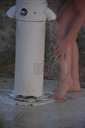 Photo for Wash feet in water - Royalty Free Image