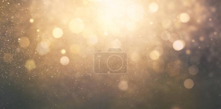 Photo for Christmas background with bokeh lights, bokeh overlays - Royalty Free Image