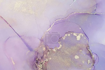 Photo for Purple abstract background. Original background painted with alcohol inks - Royalty Free Image