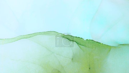 Photo for Green ink stains. abstract watercolor splash. - Royalty Free Image