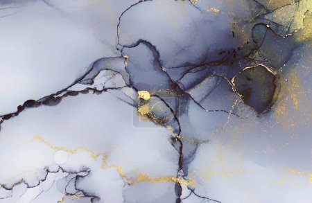 Foto de Fondo abstracto de mármol dorado con patrón de mármol sobre fondo de mármol alcohol - Imagen libre de derechos