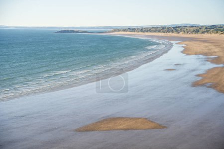 Photo for Rhossili Bay beach, Gower Peninsula, Swansea, South Wales, United Kingdom. - Royalty Free Image