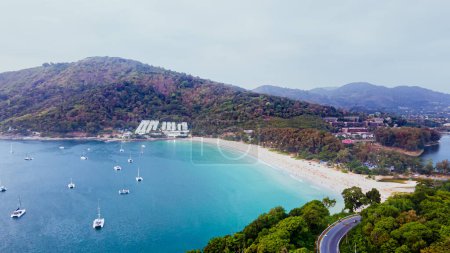Promthep Cape Sunset Viewpoint in the South of Phuket Thailand Take photos from a drone Top 5 popular tourist attractions in Thailand