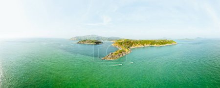 Panorama Promthep Cape Sunset Viewpoint in the South of Phuket Thailand Take photos from a drone Top 5 popular tourist attractions in Thailand