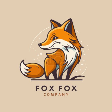 Illustration for Illustration of Fox head logo branding concept vector style product company brand - Royalty Free Image