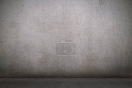 Photo for Old textured concrete wall and city street pavement, background - Royalty Free Image