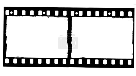 Photo for Old grungy one color filmstrip isolated, cinema and photography concept - Royalty Free Image