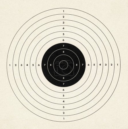 Photo for Vintage paper shooting target for shooting sports - Royalty Free Image