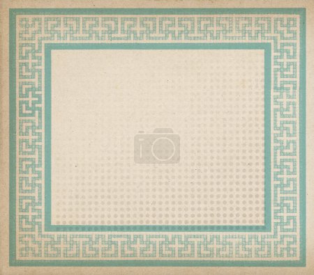Photo for Decorative mosaic pattern vintage frame with copy space, abstract background - Royalty Free Image