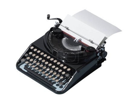 Téléchargez les photos : Machine à écrire vintage professionnelle et feuille vierge, concept de narration et d'écriture - en image libre de droit