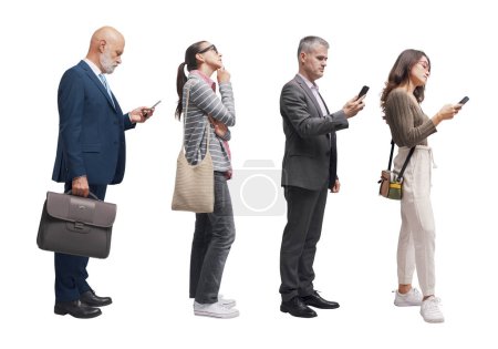Photo for Business people standing and waiting - Royalty Free Image