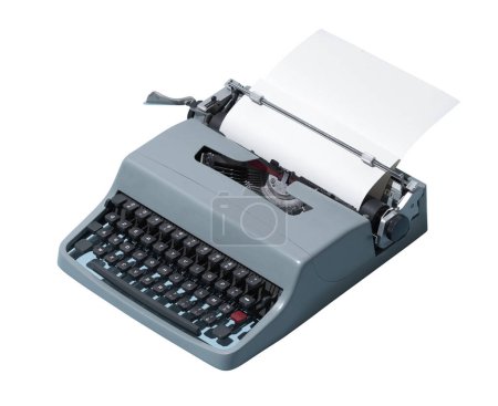 Téléchargez les photos : Machine à écrire vintage professionnelle et feuille vierge, concept de narration et d'écriture - en image libre de droit