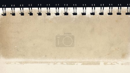 Téléchargez les photos : Vintage notebook page with textured stained paper, creativity and education concept - en image libre de droit